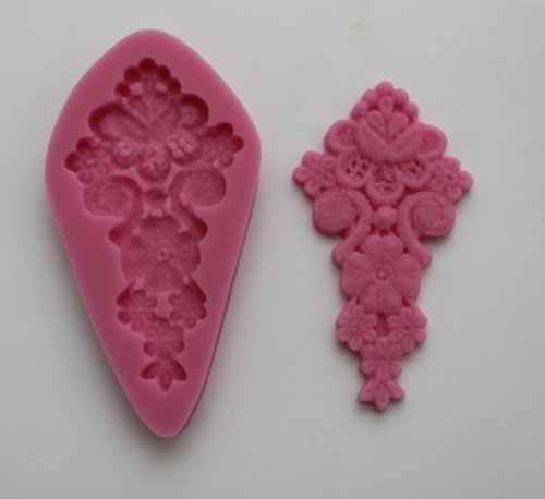 NY CAKE Victoria Lace Silicone Mold, Fondant, Gumpaste , chocolate