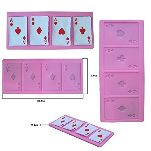 Silicone Alphabet Poker Shape Trays Chocolate Mold Cake Fondant Decorating Tools N3