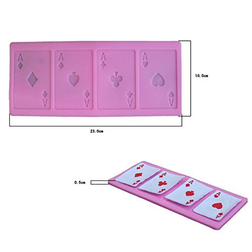 Silicone Alphabet Poker Shape Trays Chocolate Mold Cake Fondant Decorating Tools N4