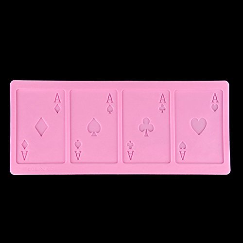 Silicone Alphabet Poker Shape Trays Chocolate Mold Cake Fondant Decorating Tools N6