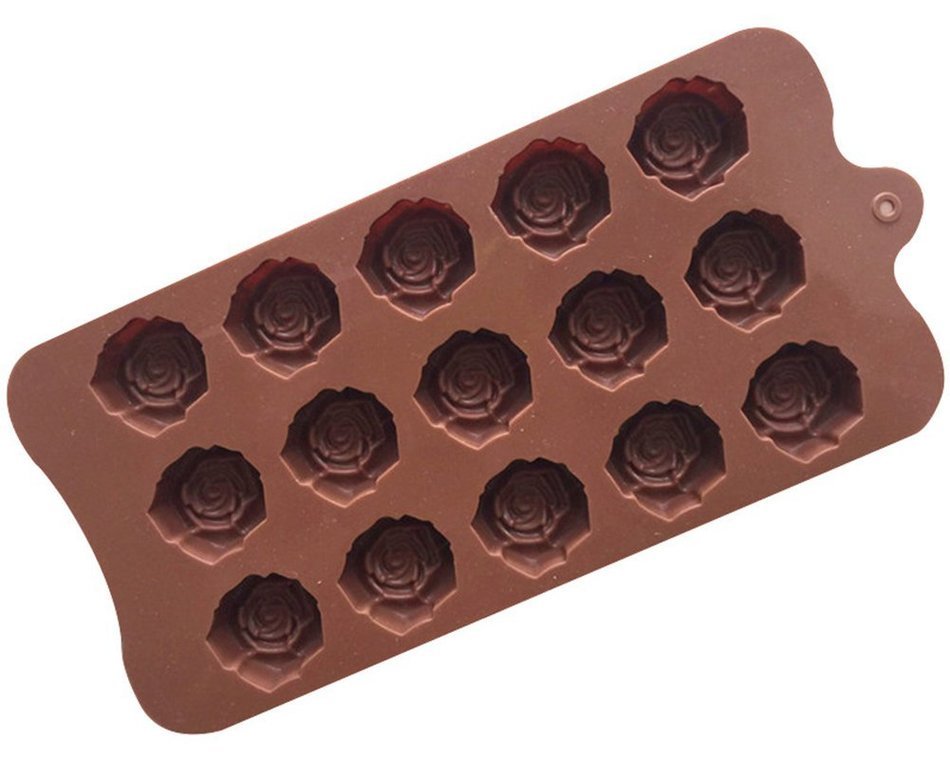 Hestio Rose Shaped Silicone DIY Cholocate Baking Mould N2