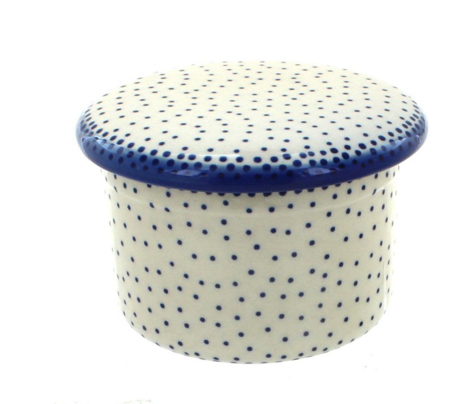 Polish Pottery Small Dots French Butter Dish free image download