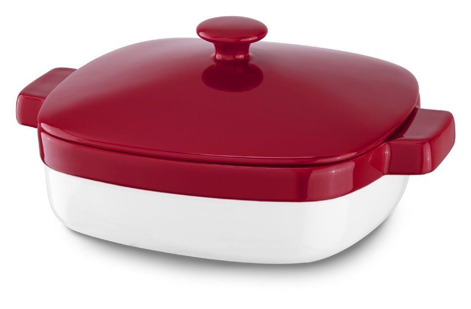 Kitchenaid Kblr28crer Streamline Ceramic 2 8 Quart Casserole Bakeware Empire Red Free Image