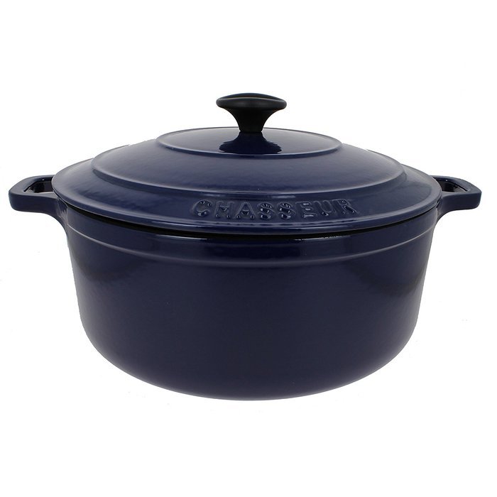 Chasseur 5.5-quart Blue French Enameled Cast Iron Round Dutch Oven