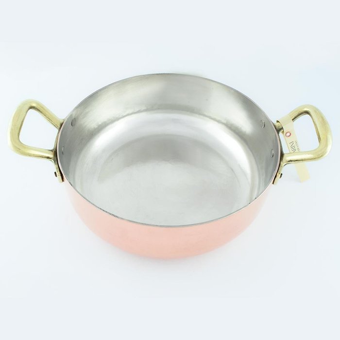 Rounded Copper Casserole with Lid (8.7" / 4.4qt.) N4