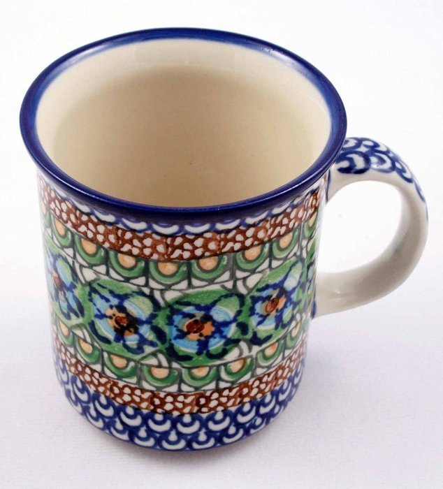 Polish Pottery Mardi Gras Small Coffee Mug