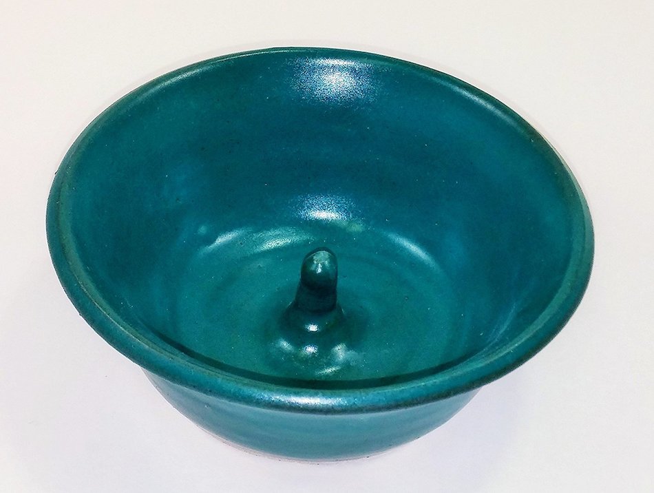 Aunt Chris' Pottery - Hand Made Clay - Individual Apple - Baking and Serving Dish - With Molden-In - Fast Baking...