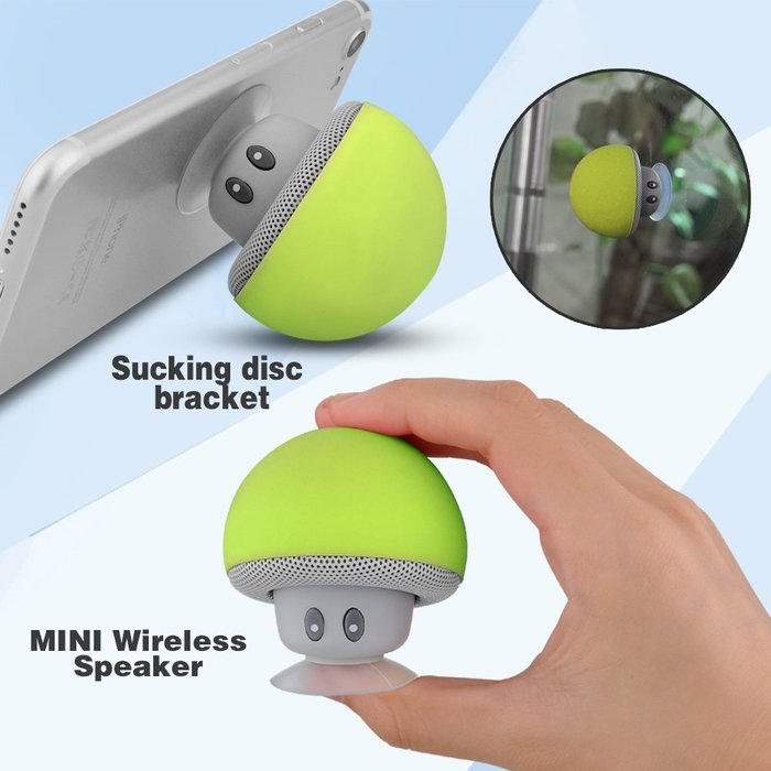 Mini Bluetooth Speaker,WEKSI Wireless Mushroom Bluetooth 4.1 Speaker with Hands-free Talk & Phone Stand N8