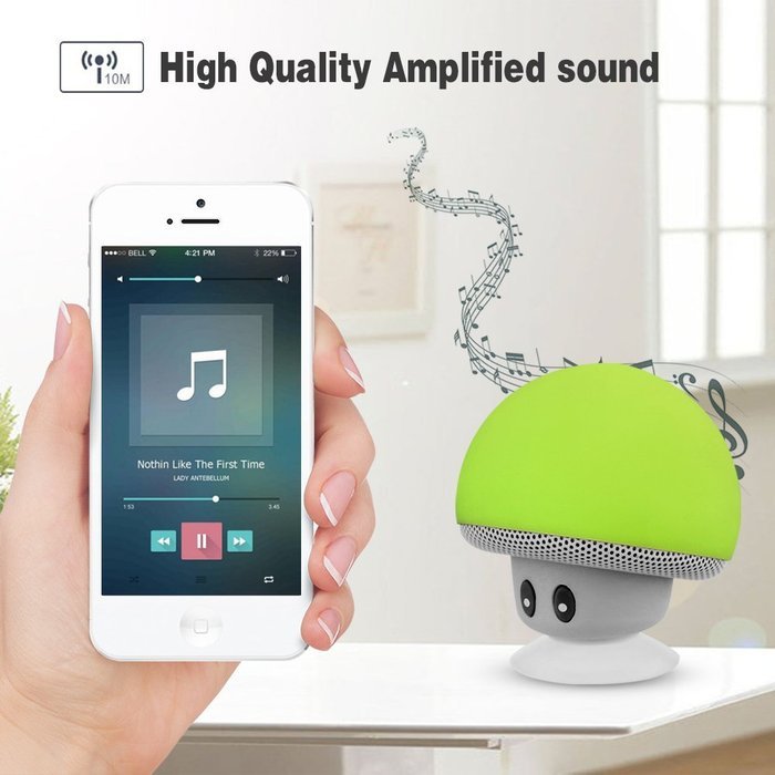 Mini Bluetooth Speaker,WEKSI Wireless Mushroom Bluetooth 4.1 Speaker with Hands-free Talk & Phone Stand N9