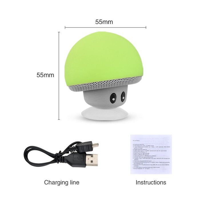 Mini Bluetooth Speaker,WEKSI Wireless Mushroom Bluetooth 4.1 Speaker with Hands-free Talk & Phone Stand N10