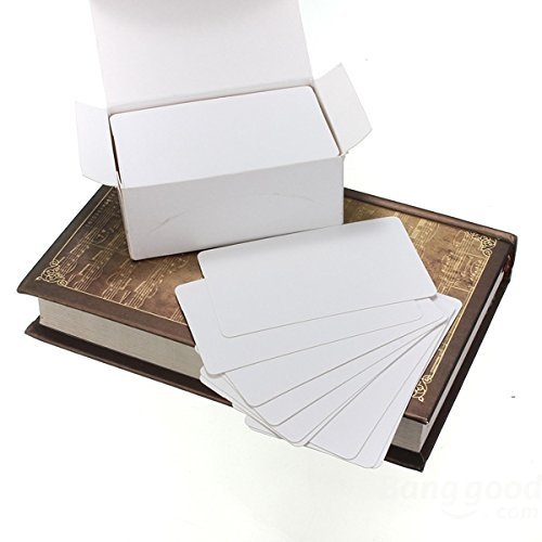Bargain World 100pcs White Vintage DIY Bookmark Cardboard Tags Message Card Wedding Party Gift Tags N5