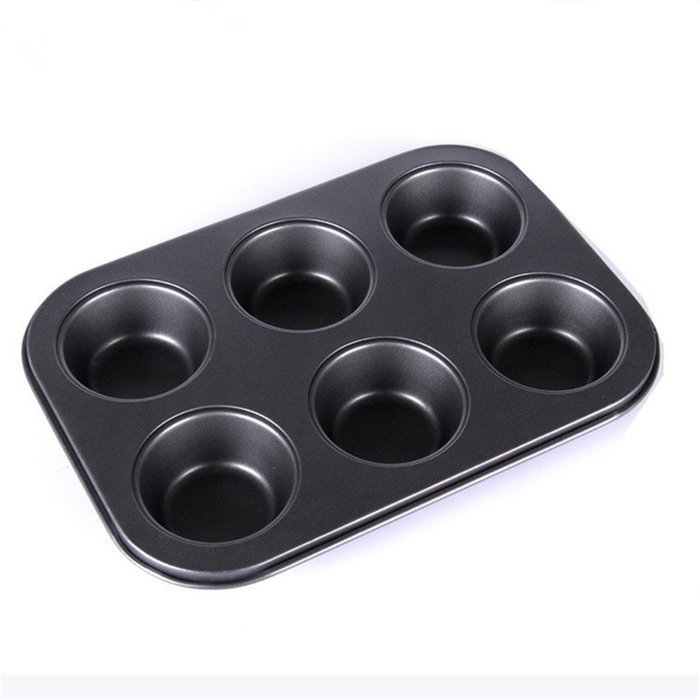 MISS MINI 1Pc Black 6 Even Cake Pan Mold DIY Chocolate Baking Mould Tools Kitchen Accessories Supplies N3