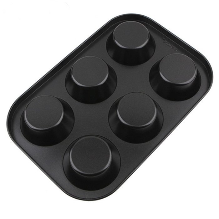 MISS MINI 1Pc Black 6 Even Cake Pan Mold DIY Chocolate Baking Mould Tools Kitchen Accessories Supplies N4