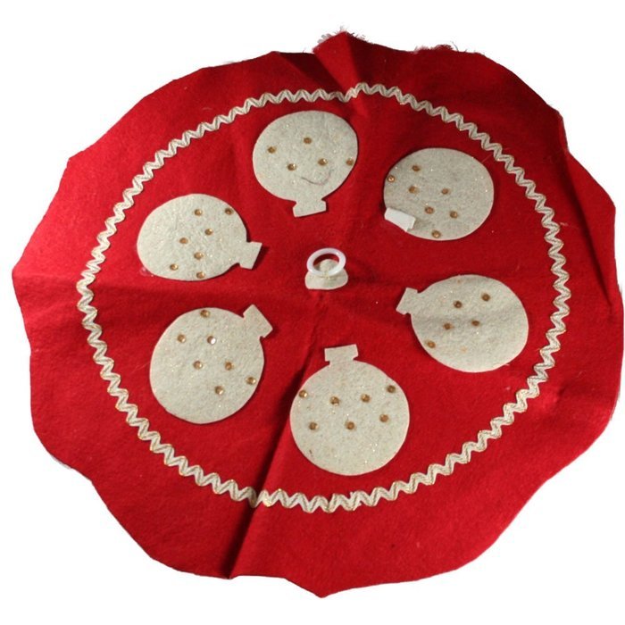 Mid-Century Felt Ornament Rick Rack Handmade Casserole Cover