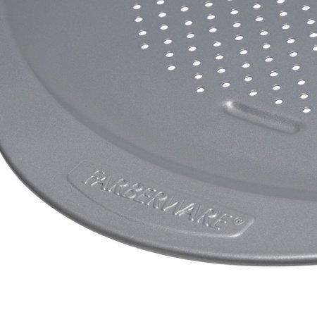 Farberware Nonstick Bakeware 13-Inch Round Pizza Crisper, Gray | Non-Stick 13-Inch Round Pizza Crisper - Gray N3