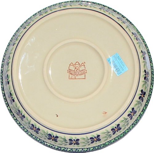 Polish Pottery Dish Pie Plate 10" From Zaklady Ceramiczne Boleslawiec #879-du121 Unikat Pattern, Height: 1.8"... N3