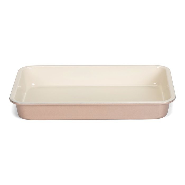 Patisse 03333 Ceramic Series Brownie Pan with double non-stick ceramic coating, 11" x 7-1/8"/28 x 18cm, White/...