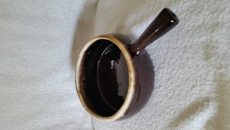 Vintage Pfaltzgraff Round Covered Casserole Dish with Handle - Gourmet Brown Drip N3