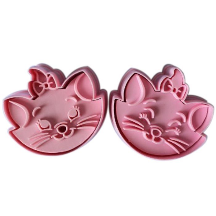 2pcs Marie Cat cookie cutter Fondant Cake sugarcraft crafts mold modelling tool
