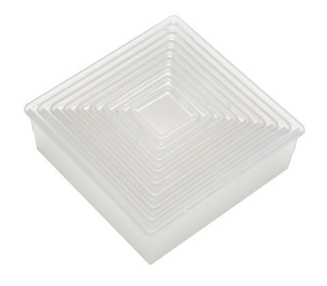 NY CAKE 9-Piece Plain Square Nylon Cutter Set
