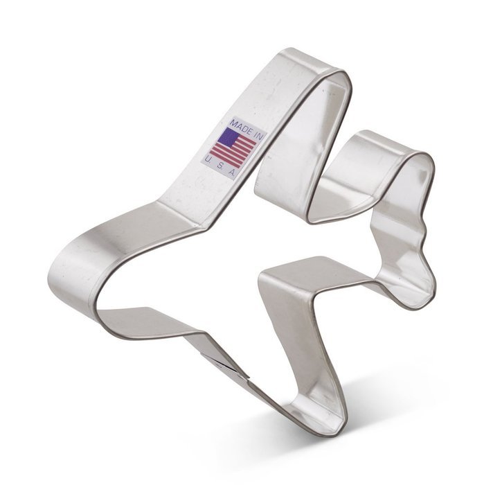 Ann Clark Airplane Cookie Cutter - 4.5 Inches - Tin Plated Steel