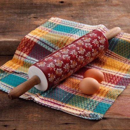 The Pioneer Woman Fall Flowers 18.5" Ceramic Rolling Pin N2