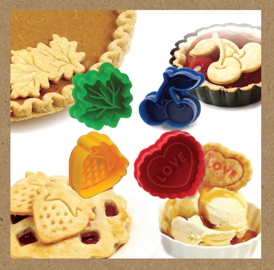 Norpro 3257 Pie Topper Cutters Cookie Stamp, Set of 4 N2