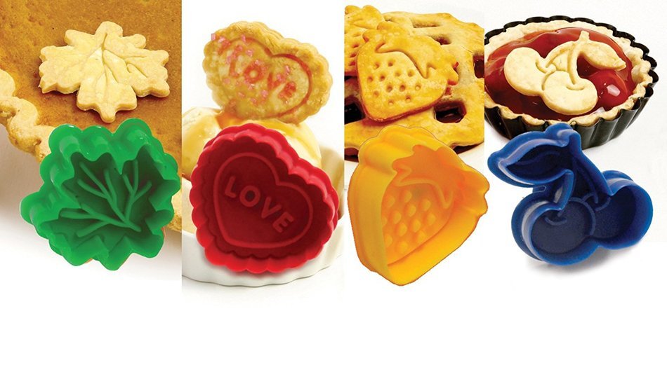 Norpro 3257 Pie Topper Cutters Cookie Stamp, Set of 4 N4