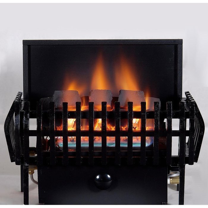 Rasmussen 20-inch Chillbuster Fireplace Set With Vent Free Natural Gas Coalfire Classic Style Basket Burner -...