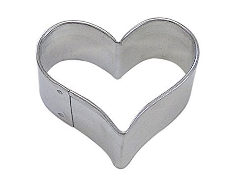CybrTrayd R&M Heart Tinplated Steel Cookie Cutter, 1.75-Inch, Silver, Bulk Lot of 12
