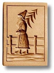 Santa Claus springerle cookie mold