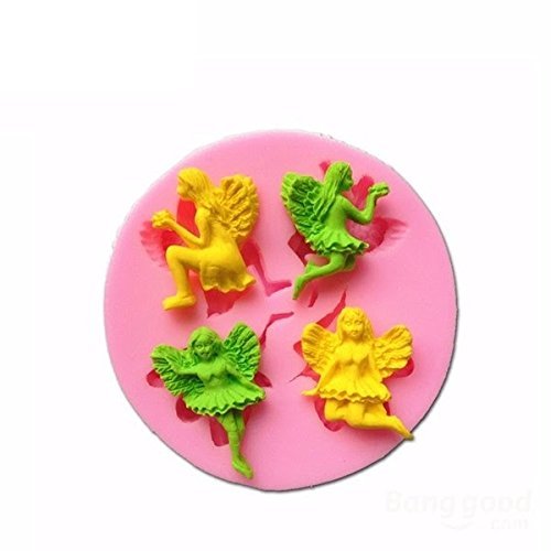 "dipshop 4 Fairy Angel Silicone Fondant Mold Chocolate Polymer Clay Mould" shopping