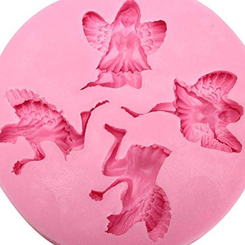 "dipshop 4 Fairy Angel Silicone Fondant Mold Chocolate Polymer Clay Mould" shopping N3