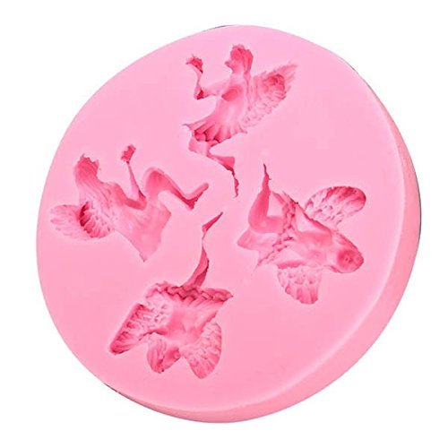 "dipshop 4 Fairy Angel Silicone Fondant Mold Chocolate Polymer Clay Mould" shopping N5