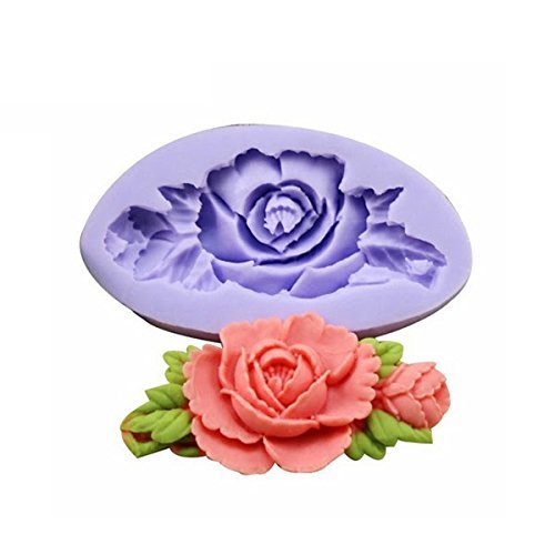 "dipshop F0199 Silicone Rose Flower Cake Mould Soap Chocolate Resin Mould" shopping
