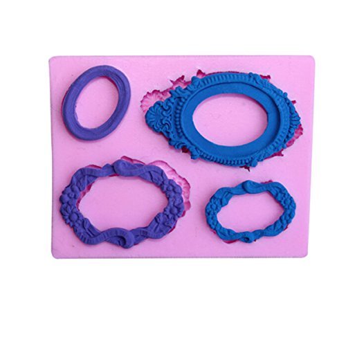 "Silicone Mirror Frame Cake Chocolate Mold Baking DIY Decorating Mould" shopping
