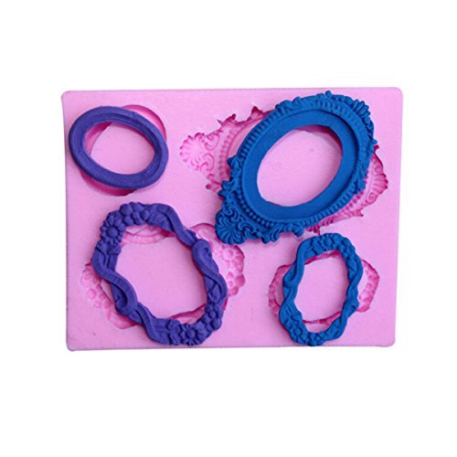 "Silicone Mirror Frame Cake Chocolate Mold Baking DIY Decorating Mould" shopping N2