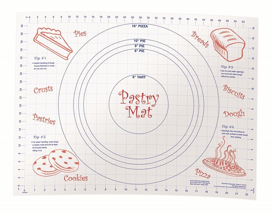 Conimar Kitchen Non-Slip Helper Pastry Mat, 18 by 24-Inch