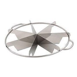 NEW, 7-Slice Pie Cutter Press, 18/8 Gauge Stainless Steel, Commmercial Grade, Side-Handles (1, A) N2
