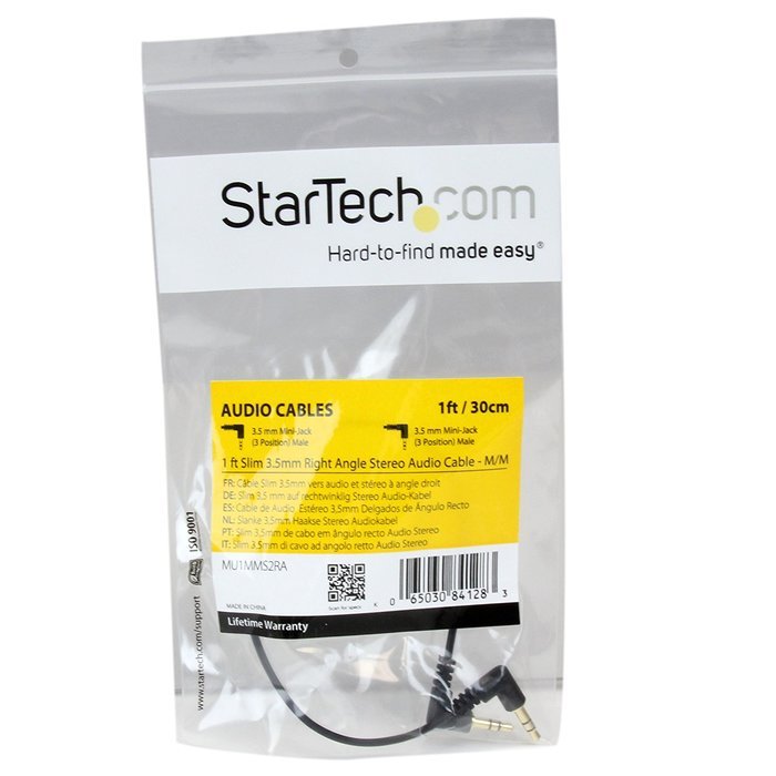 StarTech.com MU15MMS 15 feet Slim 3.5mm Stereo Audio Cable - M/M N15