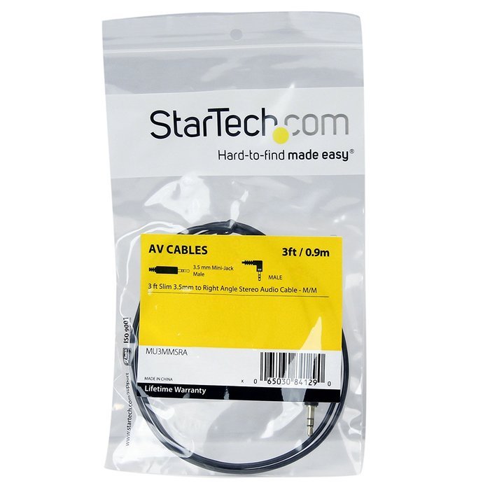 StarTech.com MU15MMS 15 feet Slim 3.5mm Stereo Audio Cable - M/M N20