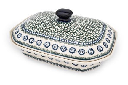 Polish Pottery Maia Large Covered Baking Dish with Lid
