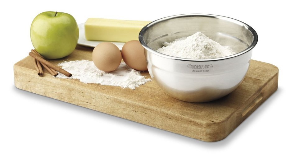 Cuisinart Stainless Steel 3 Piece Mixing Bowls Set with Lids, Includes Mixing bowls, measuring Cups, and measuring... N2