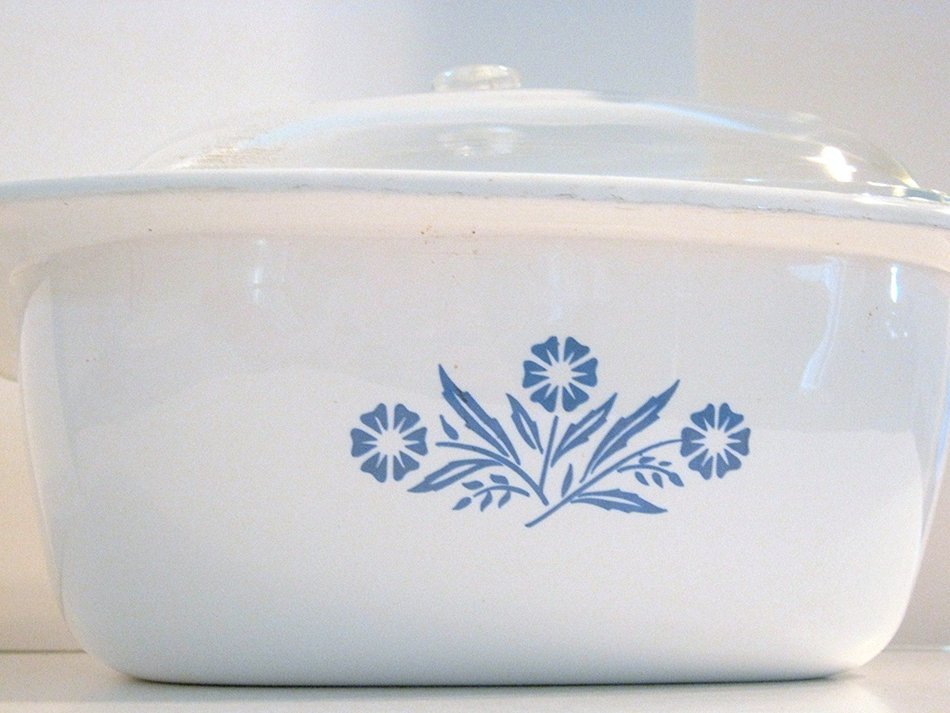 Vintage Corningware Cornflower Blue 5 Quart Covered Casserole Dutch Oven