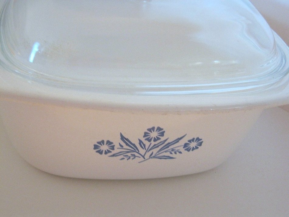 Vintage Corningware Cornflower Blue 5 Quart Covered Casserole Dutch Oven N2