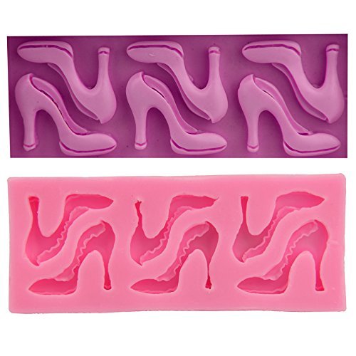 Mr.S Shop 6-Hole Beautiful High Heels Silicone Molds Fondant Cake Chocolate Biscuit Mold，DIY Kitchen Baking Tools