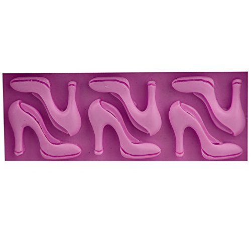 Mr.S Shop 6-Hole Beautiful High Heels Silicone Molds Fondant Cake Chocolate Biscuit Mold，DIY Kitchen Baking Tools N2