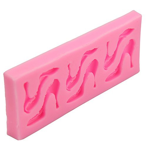 Mr.S Shop 6-Hole Beautiful High Heels Silicone Molds Fondant Cake Chocolate Biscuit Mold，DIY Kitchen Baking Tools N5