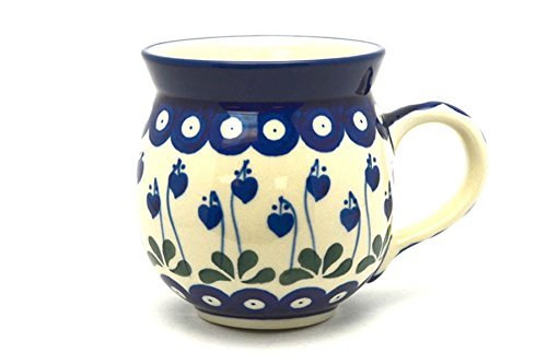 Polish Pottery Mug - 11 oz. Bubble - Bleeding Heart