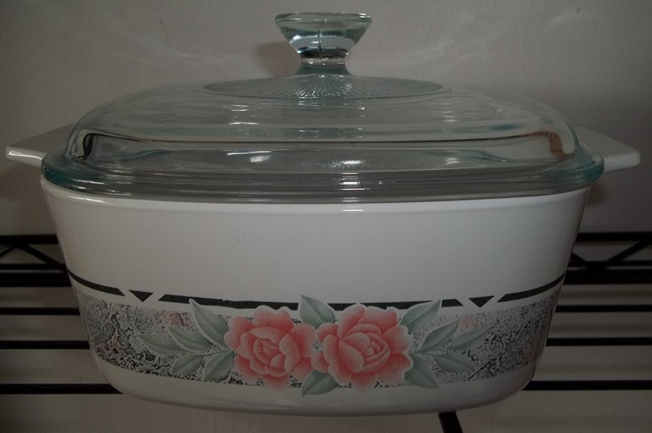 Corning Ware Silk & Roses A-1 1/2-B 1.5 Liter with Lid